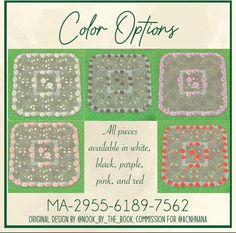 an advertisement for the color options quilt company