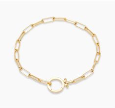 Elevate your look with the classic Parker Bracelet. This timeless gold plated paperclip bracelet features offers a minimalist yet sophisticated look. Perfect for accessorizing a night out or an everyday look, the Parker Bracelet is an be a jewelry box must-have. Total length 7 1/4"" Links measure 3/8"" by 1/8"" Hinge closure measures 1/2"" Gorjana Jewelry, Black Labradorite, Orange Agate, Yellow Opal, Bar Cookies, Gifting Ideas, Link Chain Bracelet, Metal Shop, Jewelry Photography