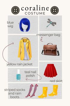 a poster with different types of clothes and accessories