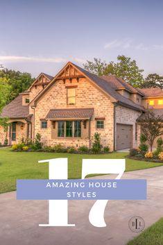 a house that has the words amazing house styles in front of it and an image of a