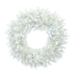 a white christmas wreath on a white background