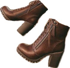 Trendy Brown Boots With Zipper, Trendy Brown Boots With Zipper Closure, Brown Heeled Boots With Block Heel, Brown Block Heel Moto Boots For Fall, Brown Moto Boots With Block Heel For Fall, Trendy Brown Martin Boots With Block Heel, Brown Ankle Combat Boots, Brown Block Heel Platform Boots For Fall, Brown Boots With Zipper Closure And Block Heel