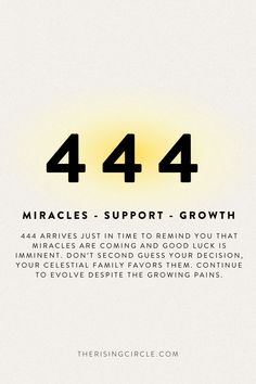 an advertisement with the words, 444 miles support - growth