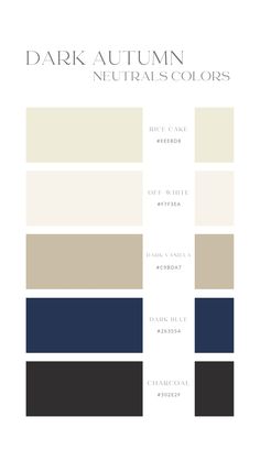 the color scheme for dark autumn neutrals and colors