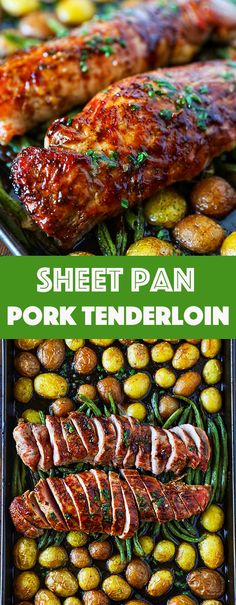 sheet pan pork tenderloin with potatoes and green beans