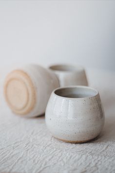 White and Beige Pottery Mug Without Handle Ceramic Cups Without Handles, Farmhouse Ceramics, Pottery Mug Handles, Mug Handles Pottery, Mugs Without Handles, Neutral Pottery, Mug Without Handle, Beige Pottery, Clay Workshop