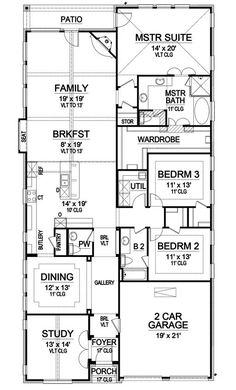 the floor plan for a two story house