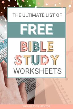 the ultimate list of free bible study worksheets for kids and adults to practice