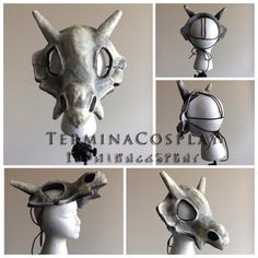 Cubone Mask, Cubone Cosplay, Cubone Skull, Dinosaur Halloween Costume, Steampunk Dragon, Dragon Costume, Larp Costume, Instagram Prints, Skull Mask