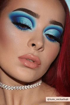 This post features the best blue makeup looks - light blue makeup, dark blue makeup, aesthetic blue makeup, brown eyes blue makeup, soft blue makeup, blue makeup ideas, blue eyeshadow makeup tutorial, royal blue makeup looks, blue mascara makeup, blue lipstick makeup, blue eyeshadow 80s, blue eyeshadow makeup ideas, light blue makeup looks for prom, blue eyeliner makeup, blue and pink makeup, baby blue eyeshadow makeup, blue dress makeup ideas. Blue Eyeshadow Makeup, Unicorn Makeup Brushes, Blue Makeup Looks, Gothic Makeup, Creative Eye Makeup