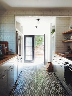 an image of a kitchen taken from the instagram page on her cell phone, which is also being used as a photo sharing app