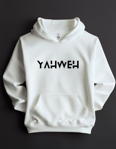 Step into the profound with our Men's YAHWEH Hooded Sweatshirt, a garment that goes beyond fashion, representing the sacred name of God. Linked to how God described Himself in Exodus 3:14 — "I AM WHO I AM" — this hoodie serves as a tangible reminder of the divine nature of God. YAHWEH is more than just a combination of letters; it is the essence of God's identity. Every time you wear this hoodie, let it be a profound reflection of the divine, a connection to the self-existent and eternal nature Hoody Designs, Mens Shirt Ideas, Yahweh Sweatshirt, Men Sweatshirt Outfit Mens Fashion, Mens Christian Apparel, Christian Hoodie Design, Mens Hoodies, Hoodie Design Ideas Inspiration, Christian Shoes