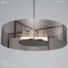 a modern chandelier hanging from the ceiling