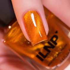 ILNP Amber - Warm Amber Magnetic Nail Polish Basket 2023, Unique Manicure, Colorful Nail, Bright Nails