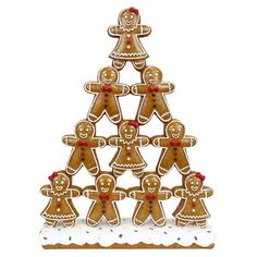 a christmas tree made out of ginger cookies