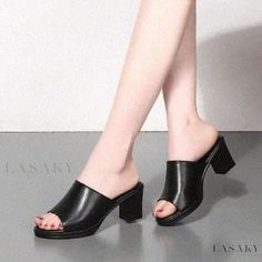 Lasaky - Stylish Low-Heeled Fishmouth Sandals with Waterproof Platform and Chunky Heel for Outdoor Wear Mary Jane High Heels, Barbie Shoes, Casual Flat Shoes, Wear Green, Mary Jane Heels, Martin Boots, Long Boots, Casual Flats, Beach Shoes