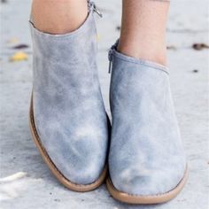 This ankle bootie is perfection.  Featuring a leather ankle boot with a zippered side, a chunky heel and cute but casual look.  This bootie pairs perfectly with jeans, skirts, rompers, jumpsuits and dresses.  Comes in 3 fabulous colors from which to choose with an approximate 4 cm heel.  With comfort and style you can' Light Blue Shoes, Trendy Womens Shoes, Chunky Heel Shoes, Chic Shoes, Low Boots, Light Weight Shoes, Boot Brands, And Dresses, Ankle Bootie