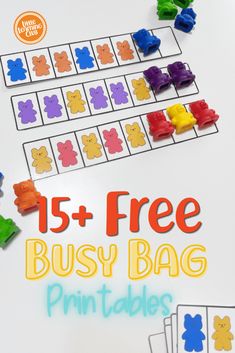 this is an easy printable busy bag for kids to practice counting and addition skills