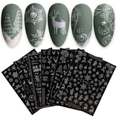 I just added a new item to eBay, 9 Sheets Christmas Glitter Nail Art Stickers Decals Self-Adhesive Snowflake! #eBay #eBaySeller Unghie Nail Art, Nail Art Glitter, Nail Art Stickers Decals, Christmas Glitter, Nail Art Sticker, Nail Supplies, Winter Nail Art, Glitter Nail, Christmas Nail