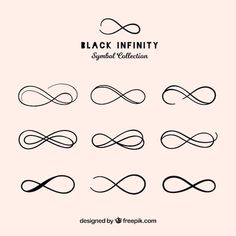 black and white infinite symbol collection