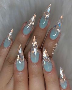 Funky Nail Art, Stiletto Nail Art, Stiletto Nails Designs, Accent Nails, Pretty Acrylic Nails, Fancy Nails