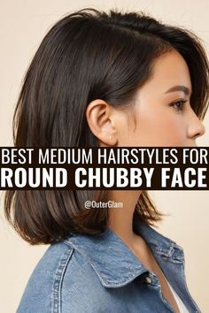 Whether you have thick, thin, straight, or curly hair, finding the right medium-length hairstyle for a round chubby face can be a game-changer. If you’re aiming to enhance your features and achieve a balanced look, this is the information you need. Discover the best medium-length hairstyles that will slim and elongate your face to help you look and feel your best. Medium Length Hairstyle, Chubby Face Haircuts, Chubby Face, Short Hair Cuts For Round Faces, Hairstyle For Chubby Face, Medium Length Hairstyles, Straight Hair Cuts, Slimmer Face, Round Face Haircuts