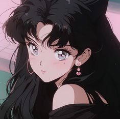 Sailor Moon Fan Art Usagi, Sailor Moon Dark Aesthetic, Shojo Art Style, Sailor Moon Aesthetic 90s, Black Lady Sailor Moon, Sailor Moon Pfp, Anime Moon, Sailor Moon Cat, Illustration Anime