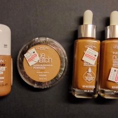 Includes 4 Brand New Foundations From Revlon & L’oreal Total Retail Price: $47.97, But You Can Get This Whole Bundle For Just $15 *** Some Of The Outer Plastic Containers May Have Some Scratches, Etc. From Storage / Shipping, But All Items Are Brand New And Unopened In Original Packaging. Includes: (X2) L’oreal Tru Match Nude Liquid Foundation (8.5-9.5 Medium Deep) ($19.99) Revlon Color Stay Light Cover Natural Finish Foundation (550 Mocha) ($14.99) L’oreal Tru-Match Powder Foundation (N7 Classi Revlon Color, Revlon Colorstay, Light Cover, Plastic Containers, Powder Foundation, Liquid Foundation, Light Covers, Revlon, Dark Colors