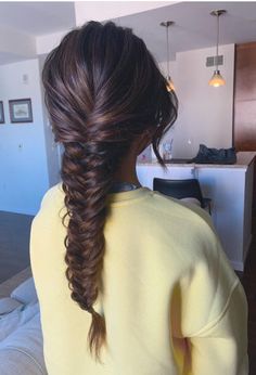 Easy Trendy Hairstyles, Fishtail Hairstyles, Tail Hairstyle, Fishtail Braid Hairstyles, Plaits Hairstyles