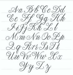 the upper and lower letters are handwritten in cursive writing