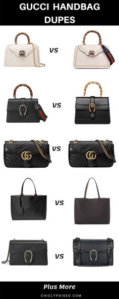 Gucci Dupes For Less Gucci Bags Handbags, Gucci Clutch, Gucci Handbag, Gucci Tote, Mommy Style, List Ideas, Purses Designer, Gucci Handbags