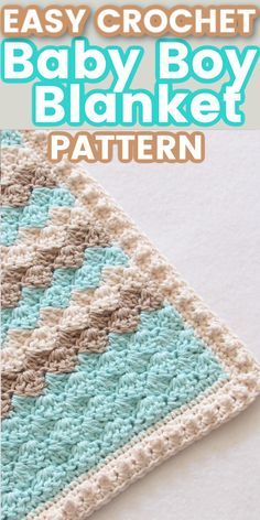 an easy crochet baby boy blanket pattern