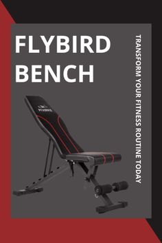 the flybird bench is shown in black and red