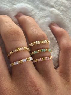 قلادات متدلية, Rings Pearl, Golden Rings, Pearl Rings