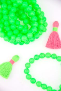 If neon is your vibe, these beads are just what you need! Perfect for bracelets or necklaces in an 8mm size, these glowing green cuties will get noticed for sure! Wonderfully lightweight and high quality. ✨The Magic is in the Details✨Number of Beads: 20Bead Size: 8mmApprox. Hole Size: 1mmMaterial: Resin, Made in GermanyColor: Neon GreenPlease note: the true color of these beads is very hard to capture with a camera. The pictures of the beads placed in hand are the most true to color.This resin c Neon Beaded Bracelet Gift, Neon Beaded Bracelets Gift, Wood Beads Jewelry, Beaded Jewelry Bracelets, 108 Mala Beads, Gem Diamonds, African Trade Beads, Enamel Beads, Large Hole Beads