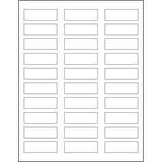 blank labels are shown in the shape of rectangles on a sheet of paper