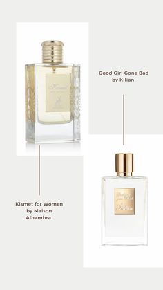 Kismet for Women von Maison Alhambra ist ein exakter EDP-Dupe des bekannten luxus Dufts 'Good Girl Gone Bad' von Kilian, den Rihanna trägt. Dieses Parfüm verführt mit seinen feinen Noten: In der Kopfnote entfalten sich Jasmin, Rose und Aprikose. Die Herznote offenbart Tuberose und weiße Narzisse. Die Basisnote verankert den Duft mit Amber und weißem Zedernholz. Erlebe den gleichen zauberhaften Duft, den Rihanna liebt, mit Kismet for Women. #parfüm #rihannasperfume #perfumeforwomen Kismet For Women, Arab Fragrance, Arabian Scents, Rihanna Perfume, Jasmine Perfume, Oils For Men, By Kilian, Very Good Girls, Good Girl Gone Bad