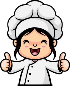 a cartoon chef giving thumbs up