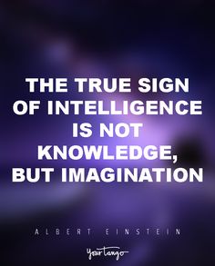 the true sign of intelligence is not knowledge, but imagination