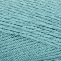 skeins of blue yarn on a white background