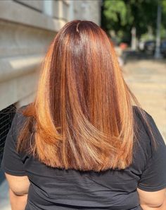 Brown And Ginger Ombre, Brown Color Hair Black Women, Red And Blonde Highlights On Black Women, Ombre Brown Hair Black Women, Caramel And Copper Highlights, 2 Color Hair Dye Ideas, Highlights For Summer, Uv Hair, Colored Locs