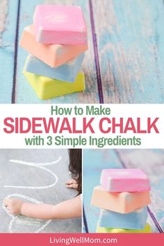 how to make sidewalk chalk with 3 simple ingredients