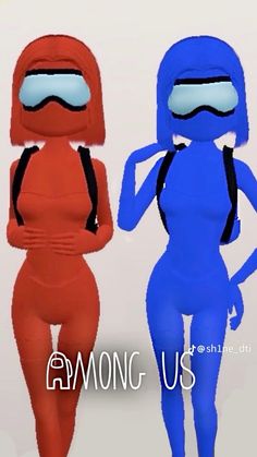 two cartoon characters are standing next to each other, one is wearing a blindfold