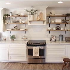 the kitchen is clean and ready to be used as a place for cooking or eating