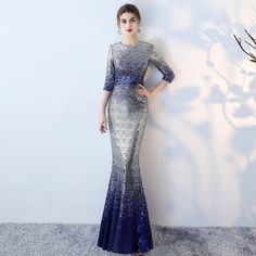 Mermaid Sequin Dress, Price Dress, Different Dress Styles, Mermaid Evening Dress, Gaun Fashion, Evening Dresses With Sleeves, Look Retro, Evening Dress Fashion, Mermaid Evening Dresses