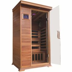 Sunray - HL100K Sedona 1-Person Indoor Infrared Sauna Indoor Sauna, Traditional Saunas, Red Cedar Wood, Sauna Design, Air Filtration System, Outdoor Sauna, Infrared Heater, Control Panels, Infrared Sauna