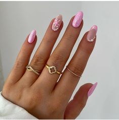 Nails Inspiration Ballerina, Pink Nails Inspiration, Nails After Acrylics, Cowboy Nails, Acrylic Nails Almond Shape, Pastel Pink Nails, Cruise Nails, Tie Dye Nails, Girly Acrylic Nails