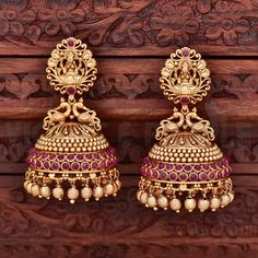 Latest Designer Fashion Earrings Online for Women at Violet and Purple – Violet & Purple Designer Fashion Jewellery Temple Jewellery Earrings, Wedding Jewelry Sets Bridal Jewellery, Antique Necklaces Design, Fancy Jewellery Designs