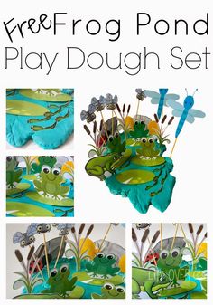 the frog pond play dough set is ready to be made