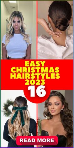 This Christmas, make the most of your hair's potential with easy Christmas hairstyles for short hair, long hair, and medium hair in 2023. Whether you prefer short hair straight looks or elaborate updos for long hair, there's something to suit your style. Incorporate braids or ribbons for a festive touch to your holiday look. Easy Holiday Hairstyles For Medium Hair, Christmas Hairstyles For Short Hair, Christmas Hairstyles For Long Hair, Easy Christmas Hairstyles, Hairstyles For Short Straight Hair, Easy Straight Hairstyles, Short Hair Straight, Classy Christmas Party, Holiday Party Hair